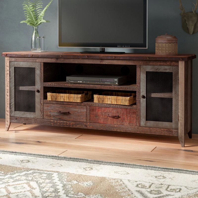 Millwood Pines Stonecipher Solid Wood TV Stand for TVs up to 85